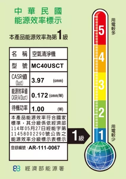 空氣清淨機-MC40USCT